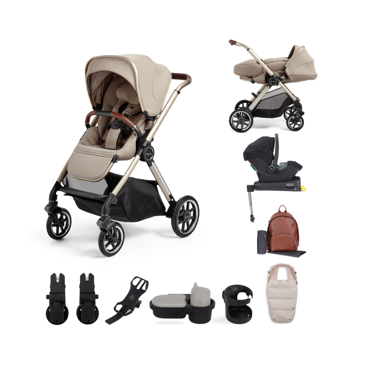 Silver Cross Reef Pushchair With Newborn Pod & Ultimate Pack