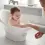 Shnuggle Baby Bath-White With Grey Backrest