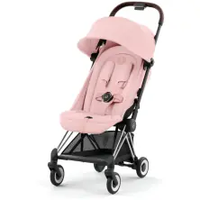 Cybex Coya Compact Stroller - Chrome Brown/Peach Pink