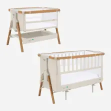 Tutti Bambini Cozee XL Bedside Crib & Cot Bundle - Scandinavian Walnut/Ecru