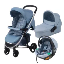 My Babiie MB200i Dani Dyer iSize Travel System - Blue Plaid (MB200iDDBP)