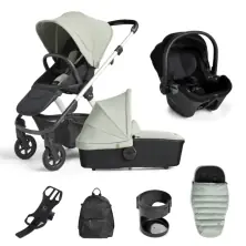 Silver Cross Tide 3in1 Travel System With Dream i-Size Car Seat & Accessory Box - Sage