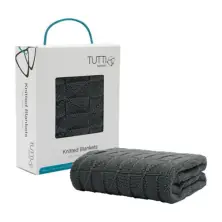 Tutti Bambini Cozee Knitted Blanket - Charcoal (CL)