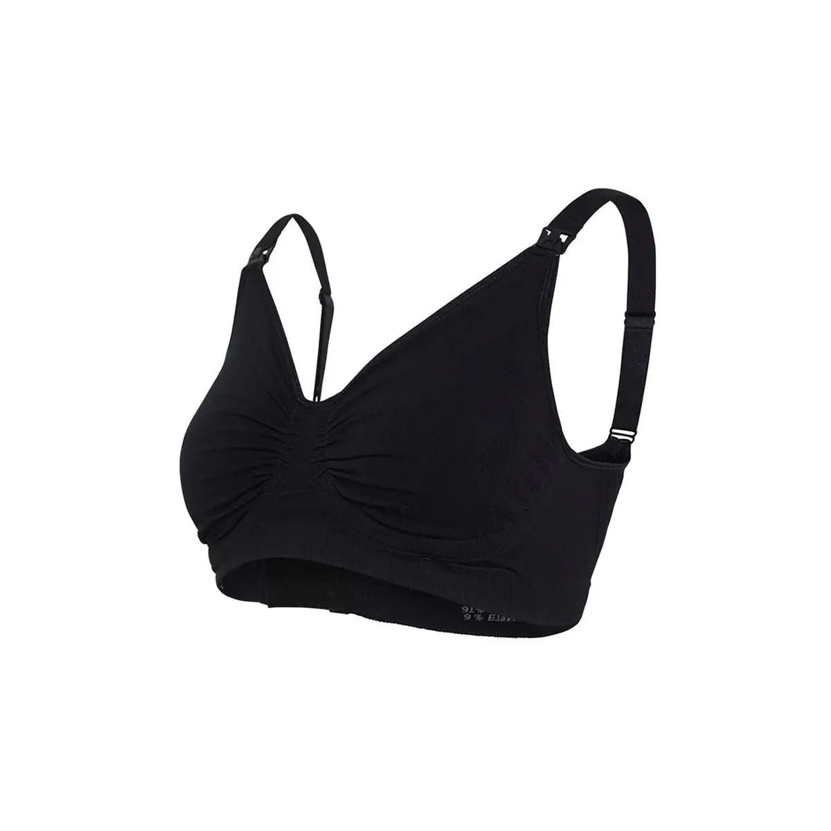 Image of Carriwell Maternity & Nursing Bra with Carri-Gel Support - Black (Size - LARGE)