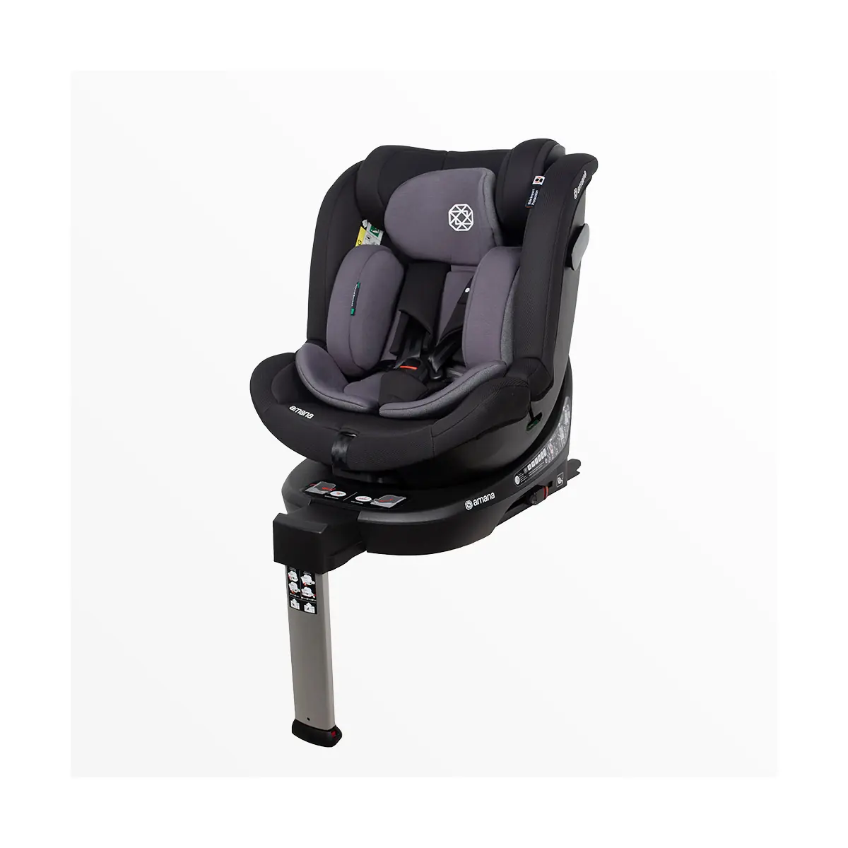 Image of Amana Siena Twist 360 Spin i-Size Group 0+/1/2/3 Car Seat - Graphite (Exclusive to Kiddies Kingdom)