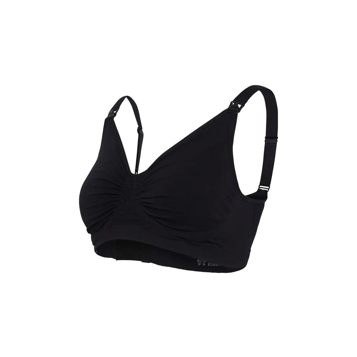 Image of Carriwell Maternity & Nursing Bra with Padded Carri-Gel Support - Black (Size - XX-LARGE)