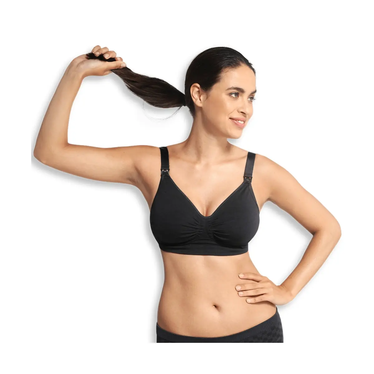Carriwell Maternity & Nursing Bra with Padded Carri-Gel Support - Black  (Size - X-LARGE)