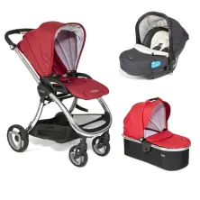 Tutti Bambini Arlo 5 Pieces Travel Bundle with ByGo Car Seat - Poppy/Liquorice (CL)