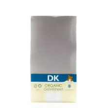 DK Glove ORGANIC Fitted Cotton Sheet for Small Cot 117x53-Grey