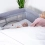 Red Kite Dreamer Bedside Crib-Quilt Grey