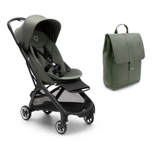 Bugaboo Butterfly Compact Folding Pushchair + Changing Backpack - Black/Forest Green