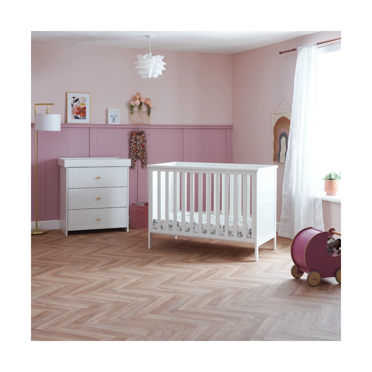 Image of Obaby Evie Mini 2 Piece Furniture Room Set - White
