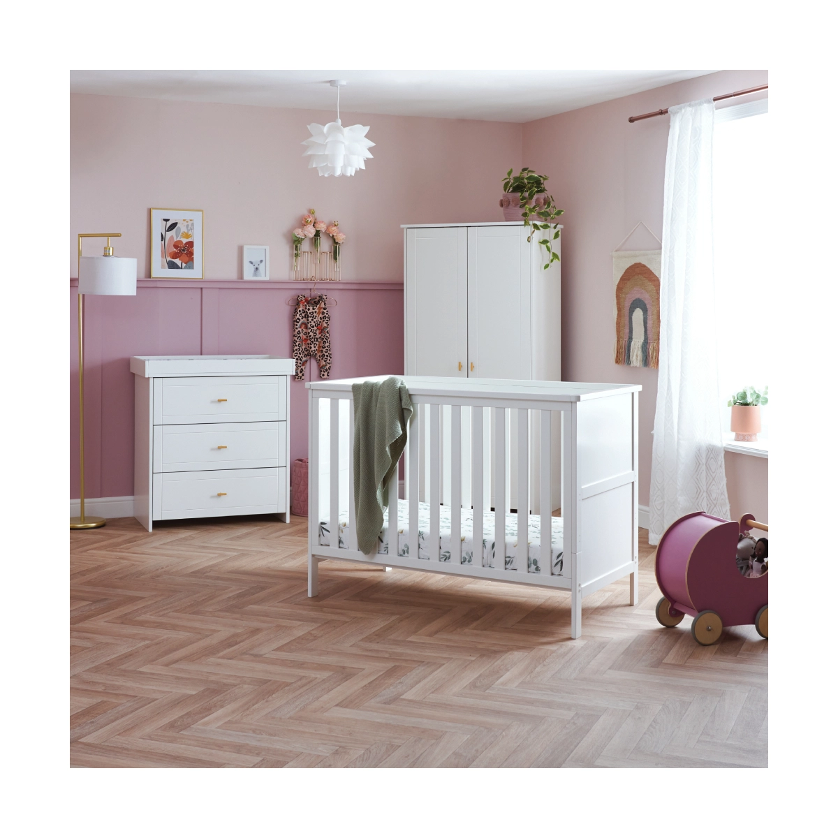 Image of Obaby Evie Mini 3 Piece Furniture Room Set - White