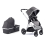 Babymore Memore V2 13 Piece Travel System Bundle with Pecan i-Size Carseat and ISOFIX Base - Chrome