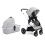 Babymore Memore V2 13 Piece Travel System Bundle with Pecan i-Size Carseat and ISOFIX Base - Silver