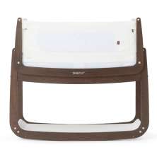 SnuzPod⁴ Bedside Crib The Natural Edit with Mattress - Ebony + Free Nursing Pillow Worth £59.99!
