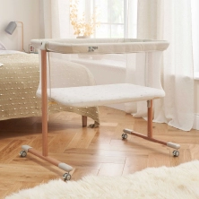 Tutti Bambini ZiZee Breathable Rocking Crib – Scandinavian Walnut/Ecru