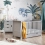 Obaby Stamford Classic Sleigh 2 Piece Furniture Roomset with Underdrawer-Warm Grey 