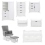 Obaby Stamford Luxe Sleigh 7 Piece Funiture Room Set-White 