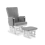 Obaby Stamford Luxe Sleigh 7 Piece Furniture Room Set-Warm Grey 