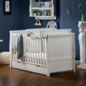 Obaby Stamford Sleigh Cot Top Changer-White (New)