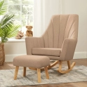 Tutti Bambini Jonah Rocking Chair and Footstool Set-Caramel + Free Nursing Pillow Worth £59.99!