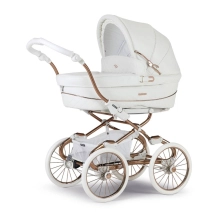 BebeCar Stylo Class+ Combination 2in1 Pram System - White Rose + FREE BebeCar Changing Bag Worth £75!