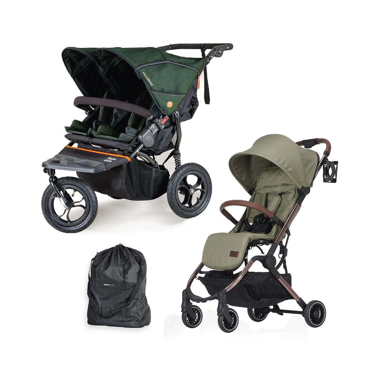 Out n About Didofy Double Stroller Bundle