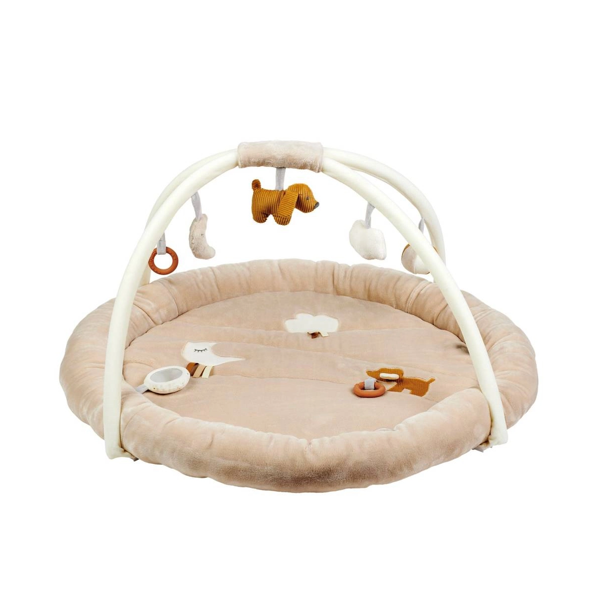 Nattou Charile Stuffed Playmat with Arches – Beige