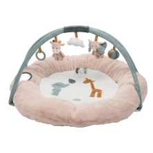 Nattou Luna and Axel Stuffed Playmat with Arches - Green/Grey