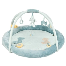 Nattou Romeo, Jules and Sally Stuffed Playmat with Arches - Blue/Mint
