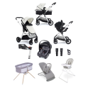 Babymore Mimi 10 Piece Everything You Need Travel System Bundle - Silver