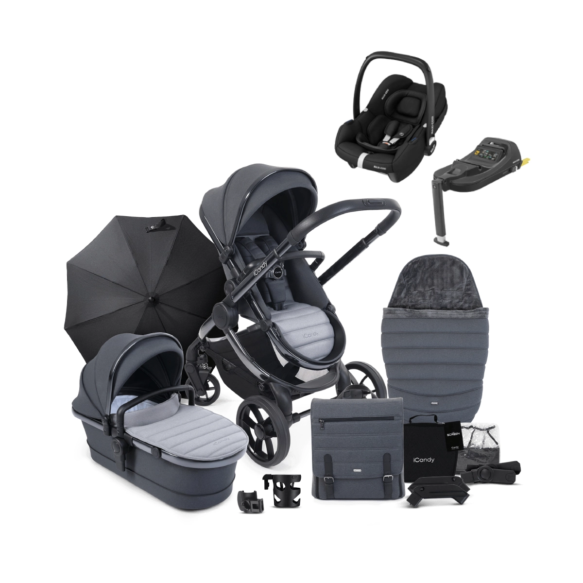 iCandy Peach 7 Maxi Cosi Cabriofix i-Size Complete Travel System Bundle