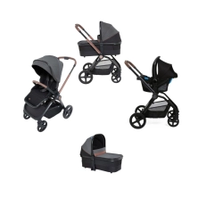Chicco Mysa Stroller 2in1 Pram System with Carrycot - Black Satin