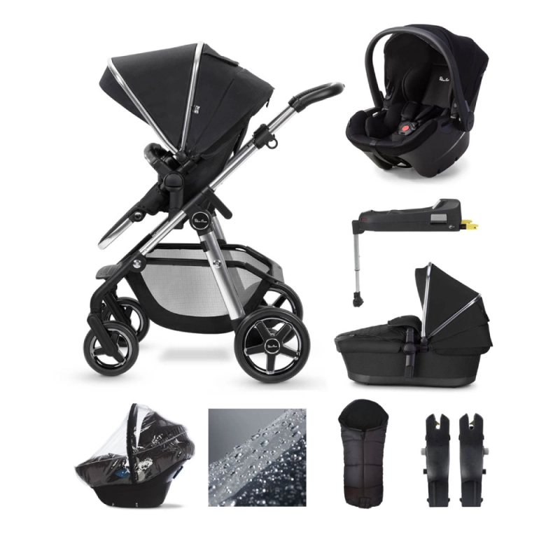 Silver Cross Pioneer Complete Baby 11 Piece Travel System Bundle-Pepper 
