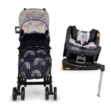 Cosatto Supa 3 Stroller & All in All Rotate Car Seat Bundle - Night Rainbow (Exclusive to Kiddies Kingdom)