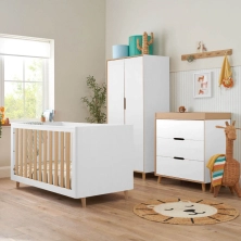 Tutti Bambini Fika Mini 3 Piece Roomset - White/Light Oak