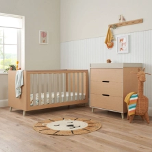 Tutti Bambini Fika 2 Piece Room Set - Light Oak/White Sand