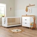 Tutti Bambini Fika Mini 2 Piece Room Set - White/Light Oak