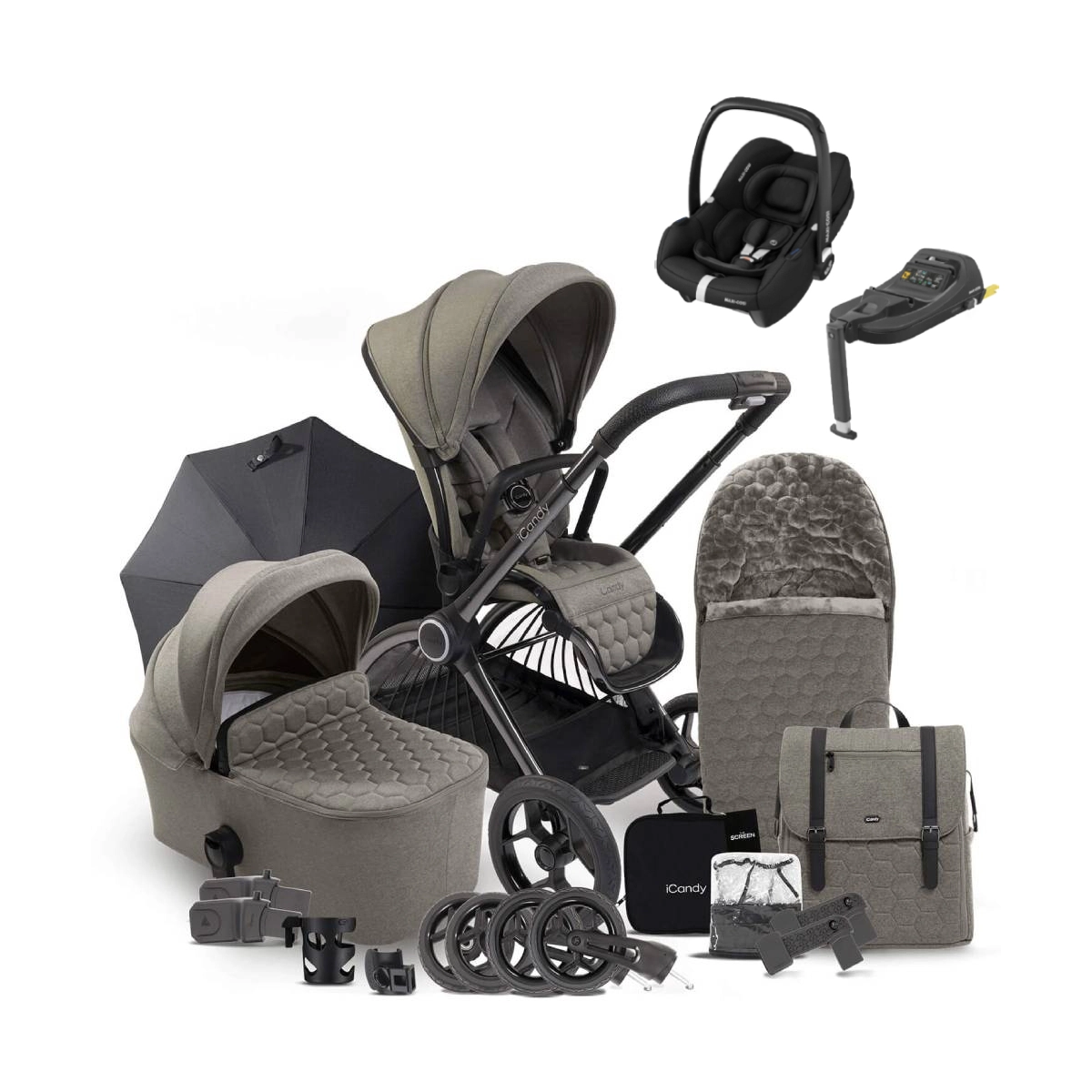 iCandy Core Maxi Cosi Cabriofix i-Size Complete Travel System Bundle