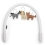 Dock A Tot Mobile Arch Toy Bundle - Pristine White/Day at the Zoo