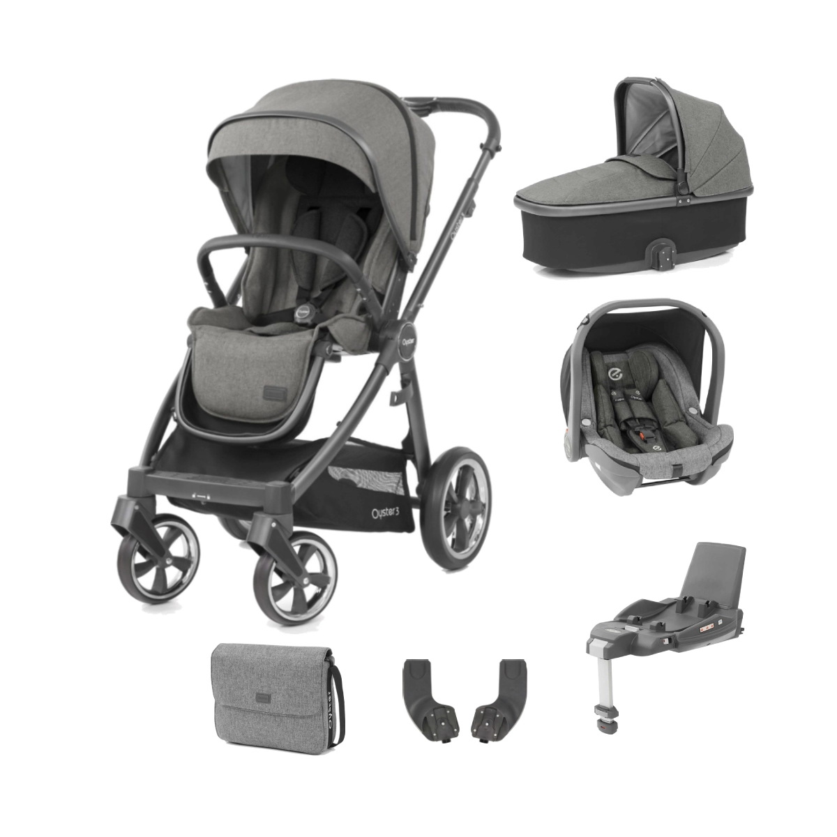 BabyStyle Oyster 3 City Grey Finish Edition Luxury Travel System