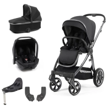 BabyStyle Oyster 3 Gun Metal Chassis Essential Capsule Travel System - Carbonite