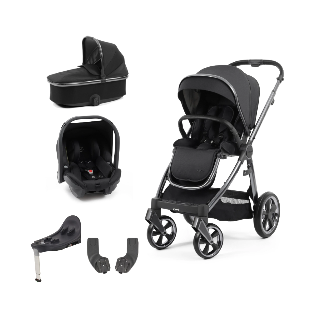 BabyStyle Oyster 3 Gun Metal Chassis Essential Capsule Travel System