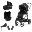 BabyStyle Oyster 3 Gun Metal Chassis Essential Capsule Travel System - Black Olive