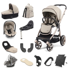 BabyStyle Oyster 3 Champagne Chassis 12 Piece Ultimate Travel System - Creme Brulee