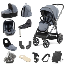 BabyStyle Oyster 3 Gun Metal Chassis 12 Piece Ultimate Travel System - Dream Blue