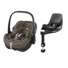 Maxi Cosi Pebble 360 Pro Car Seat & FamilyFix 360 Pro Base Bundle - Twillic Truffle
