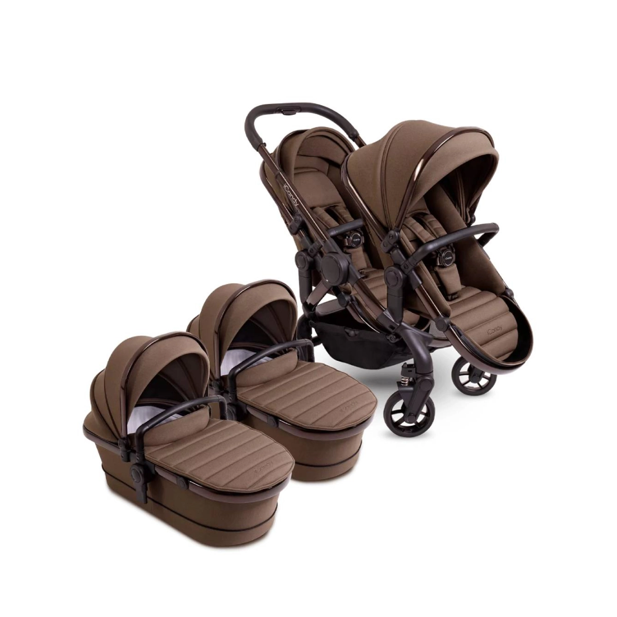 Image of iCandy Peach 7 Twin Pushchair Bundle-Coco