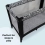 My Babiie Quilted Travel Cot-Black (MBTC1QG)